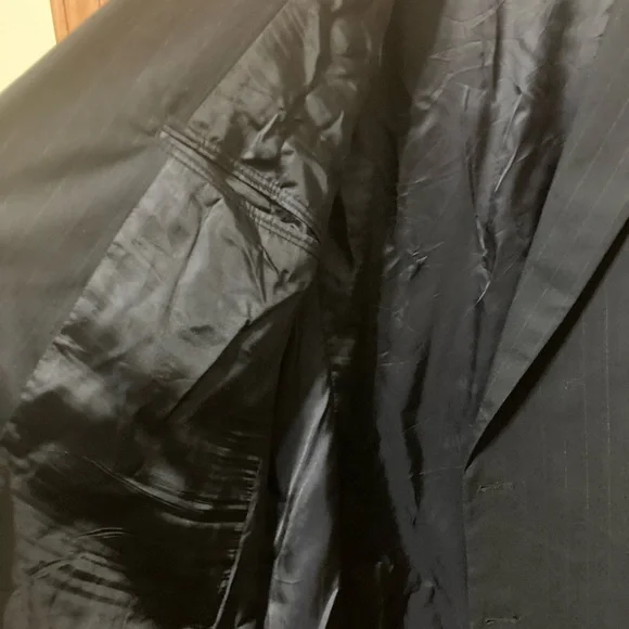 Brooks Brothers Blazer Mens 48L Navy Blue pinstripe - Picture 6 of 8